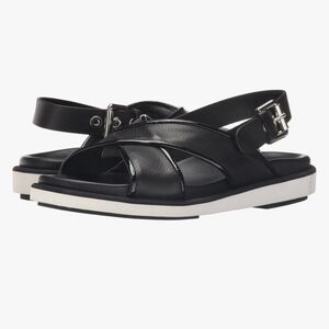 Aquatalia Crisscross Slingback Sandals, Black, 9.5, NWT 